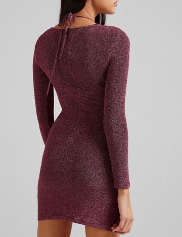 Rochie scurta Bershka, mov, XS