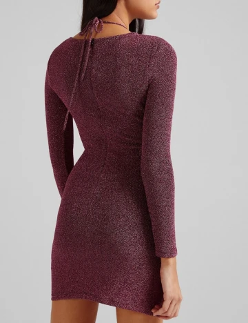 Rochie scurta Bershka, mov, XS