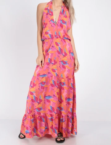 Rochie lunga Stradivarius, roz, S
