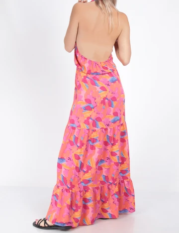 Rochie lunga Stradivarius, roz, S