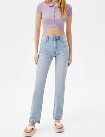 Top Bershka, mov, M