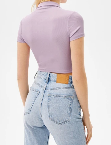 Top Bershka, mov, M