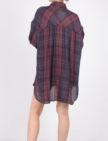 Camasa Bershka, pruna, XS-S