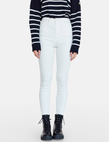 Blugi Stradivarius, alb, 34