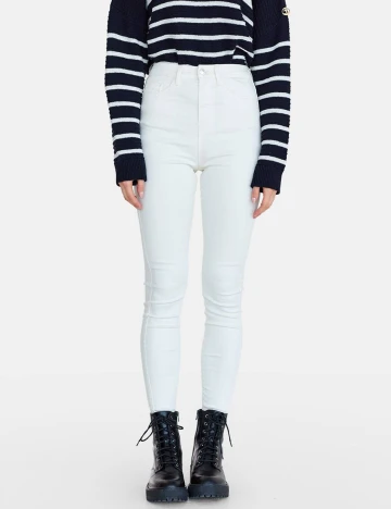 Blugi Stradivarius, alb, 34