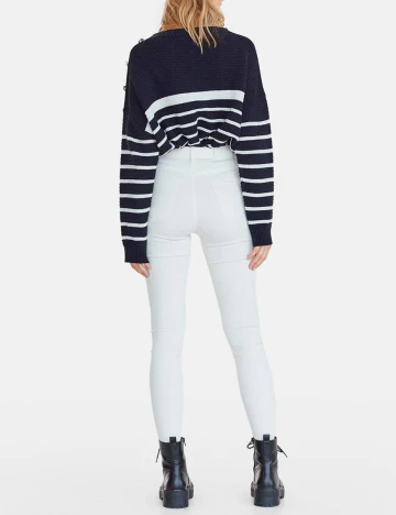 Blugi Stradivarius, alb, 34