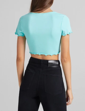 Top Bershka, turcoaz, XL
