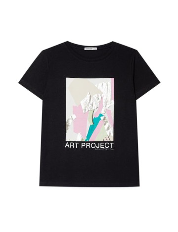 Tricou Stradivarius, negru, XS