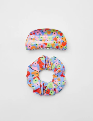 Set clame de par Bershka, floral, ONE SIZE Floral print