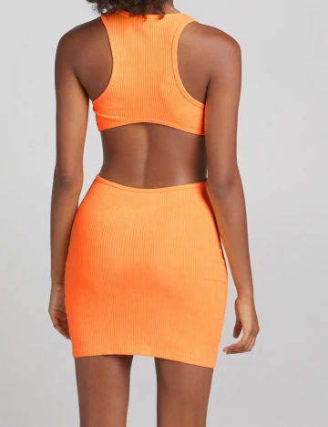 Rochie scurta Bershka, portocaliu, M