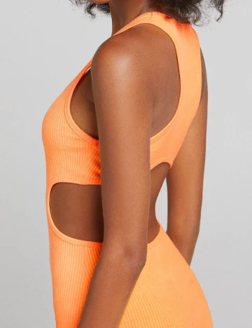 Rochie scurta Bershka, portocaliu, M