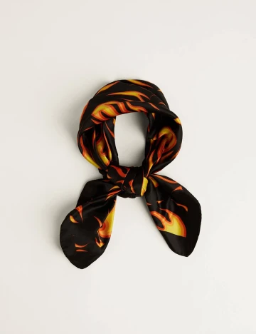 Bandana Bershka, negru, ONE SIZE Negru