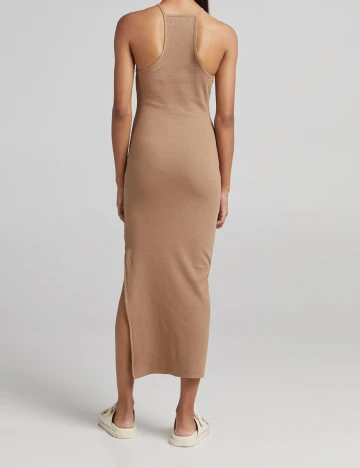 Rochie medie Bershka, maro, S Maro