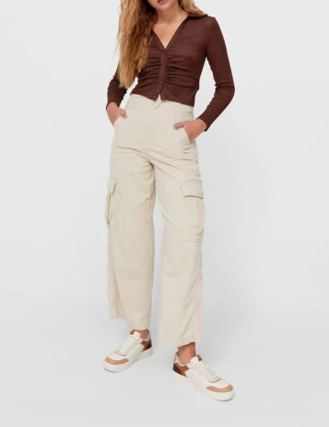 Bluza Stradivarius, maro, M Maro