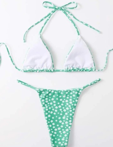 Costum de baie SHEIN, verde, L