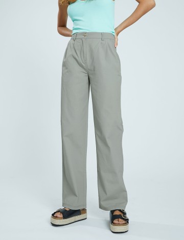 Pantaloni Pimkie, verde opalin, 38