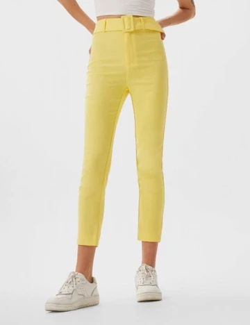 Pantaloni Stradivarius, galben, 34 Galben