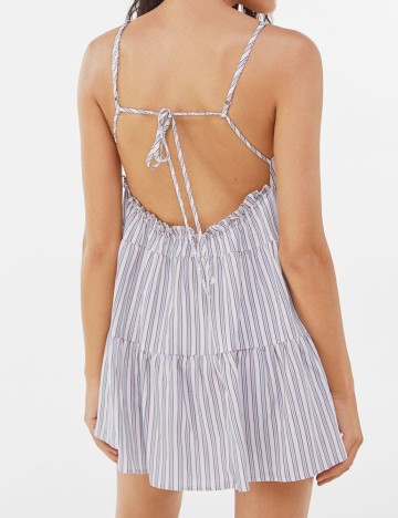 Rochie scurta Bershka, alb, XS