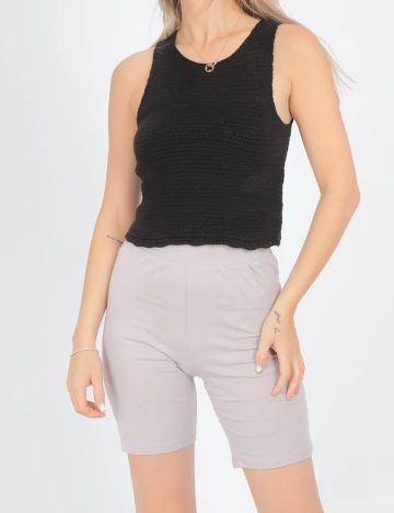 Top Stradivarius, negru, S