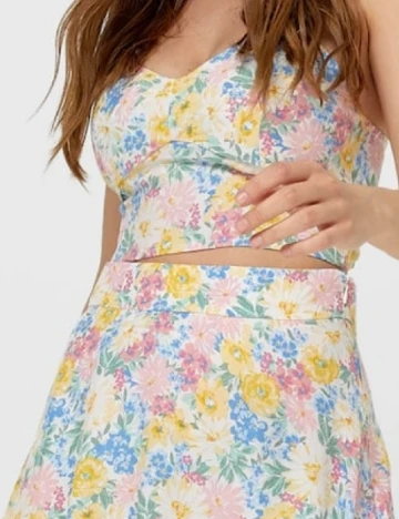 Top Stradivarius, floral, S