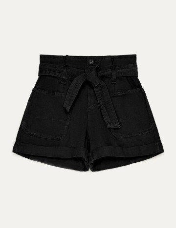 Pantaloni scurti Bershka, negru, 38