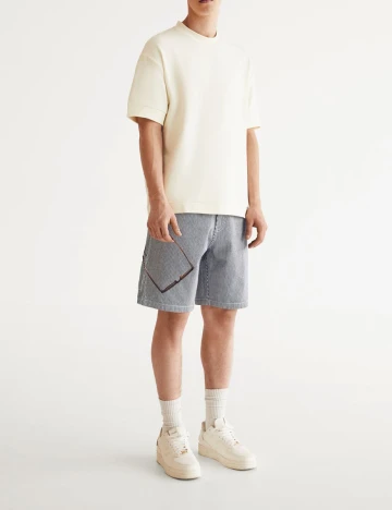 Pantaloni scurti Bershka, gri, 38
