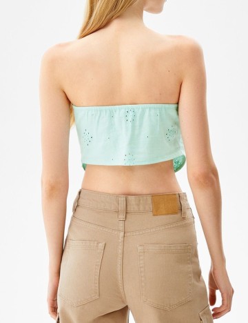 Top Bershka, verde, S