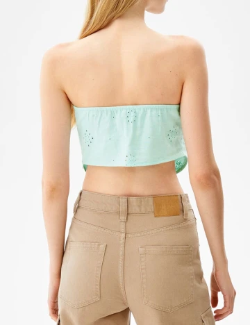 Top Bershka, verde, S