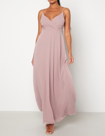 Rochie lunga BUBBLEROOM, roz pudra, 48