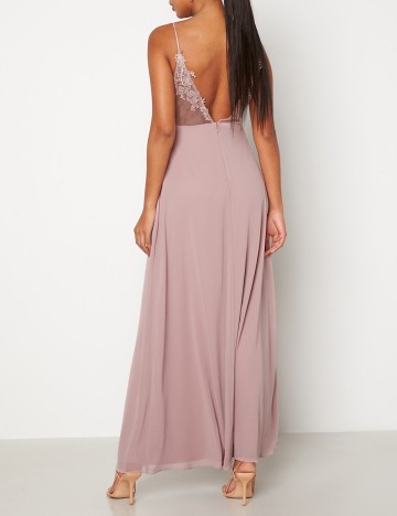 Rochie lunga BUBBLEROOM, roz pudra, 48