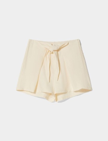 Pantaloni scurti Bershka, crem, XS