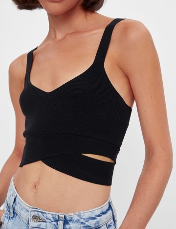 Top Bershka, negru, M