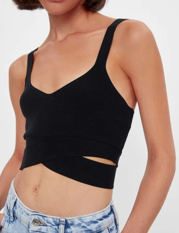 Top Bershka, negru, M