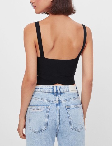 Top Bershka, negru, M