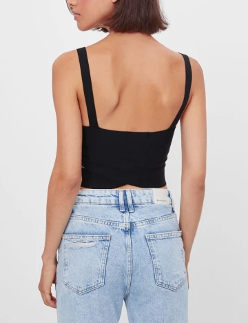 Top Bershka, negru, M