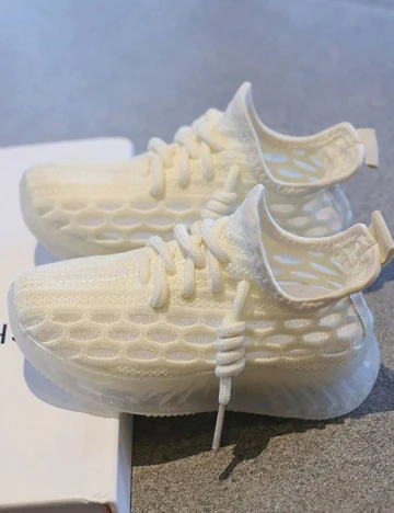 Adidasi Shein Kids, crem, 24