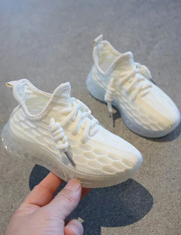 Adidasi Shein Kids, crem, 24