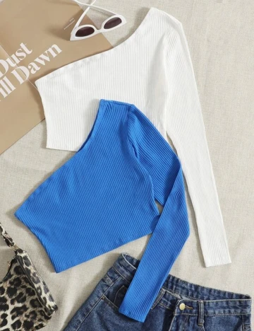 Set topuri SHEIN, alb/albastru, L