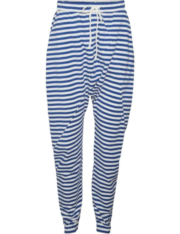 Pantaloni Vero Moda, alb/albastru