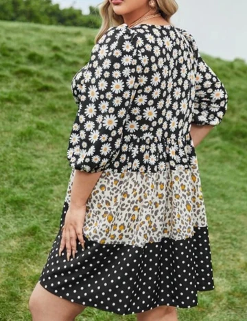 Rochie Scurta SHEIN CURVE, floral, 3XL Floral print