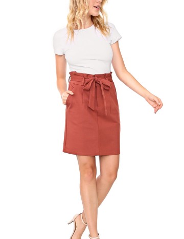 Fusta Vero Moda, caramiziu, M