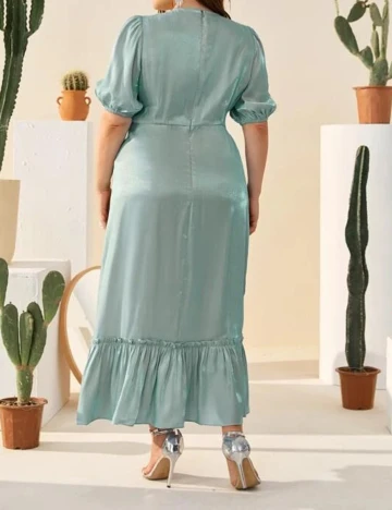 Rochie lunga SHEIN CURVE, albastru, 1 XL Albastru