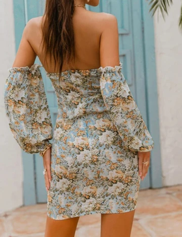 Rochie scurta Glamaker, floral Floral print