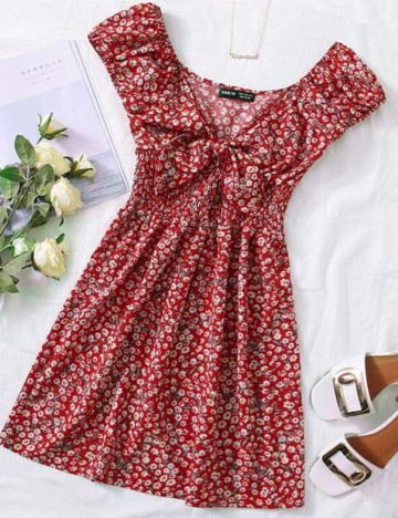 Rochie scurta SHEIN, rosu, XS