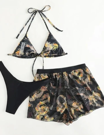 Costum de baie SHEIN, negru, S