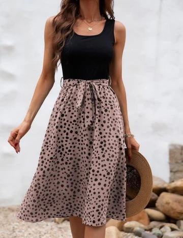 Rochie medie SHEIN, negru/roz, M