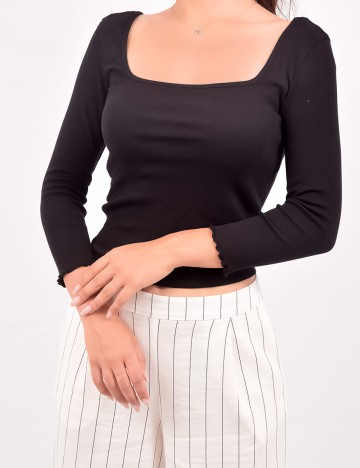 Bluza Stradivarius, negru, L