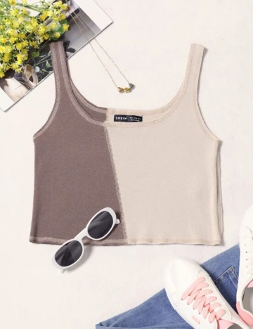 Top SHEIN, crem, S Crem