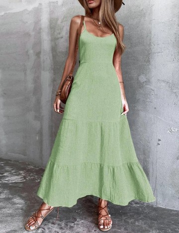 Rochie lunga SHEIN, verde, S