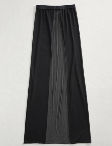 Fusta de paja SHEIN, negru, M